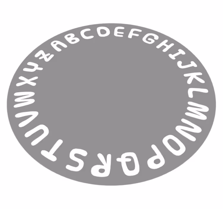 Hvid og grå alfabet baby legemåtte - TenStickers