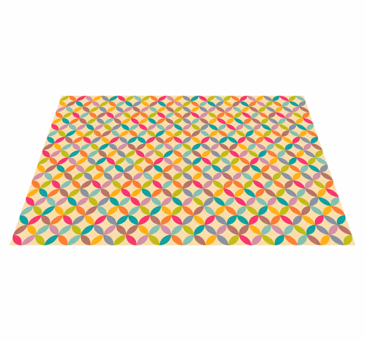Farverige geometriske geometriske vinyl tæppe - TenStickers
