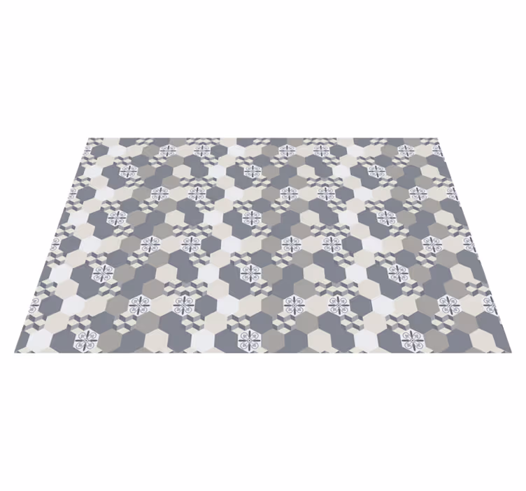 Geometriske fliser vinyl tæppe med fliseeffekt - TenStickers