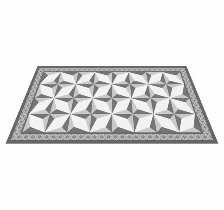 Geometrisk illusion geometriske vinyl tæppe - TenStickers
