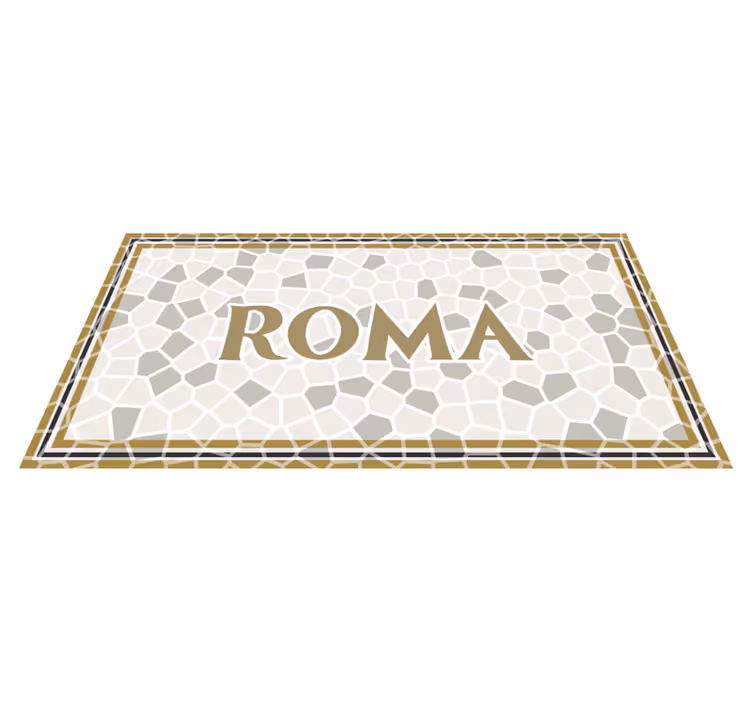 Personlig roma vinyl tæppe med navn - TenStickers