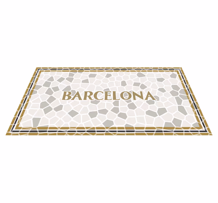 Barcelona romersk mosaik tilpasset vinyl tæppe - TenStickers