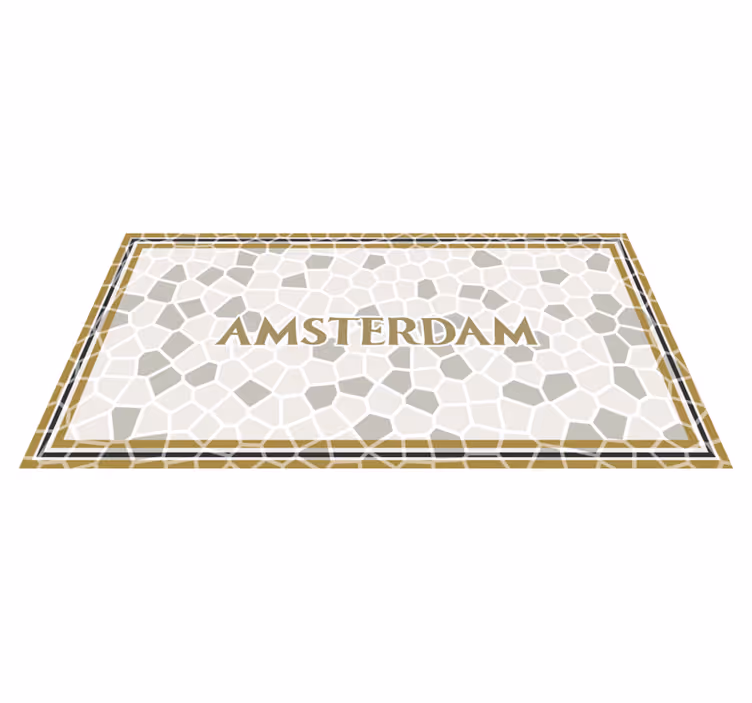 Amsterdam mosaik mosaik vinyl tæppe - TenStickers