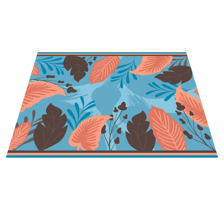 Botaniske bladmønstre Blomster og planter vinyltæppe - TenStickers