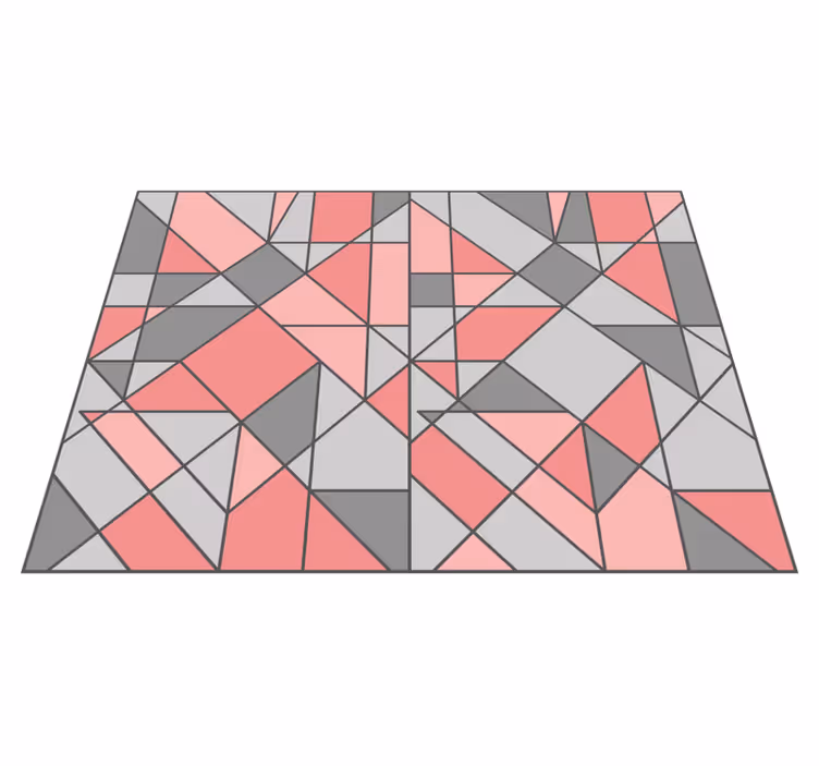 Geometrisk abstraktion geometriske vinyl tæppe - TenStickers