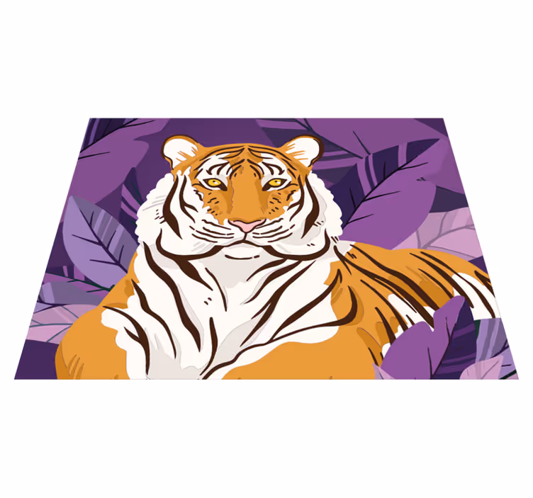 Tiger illustration vinyltæpper med dyr - TenStickers