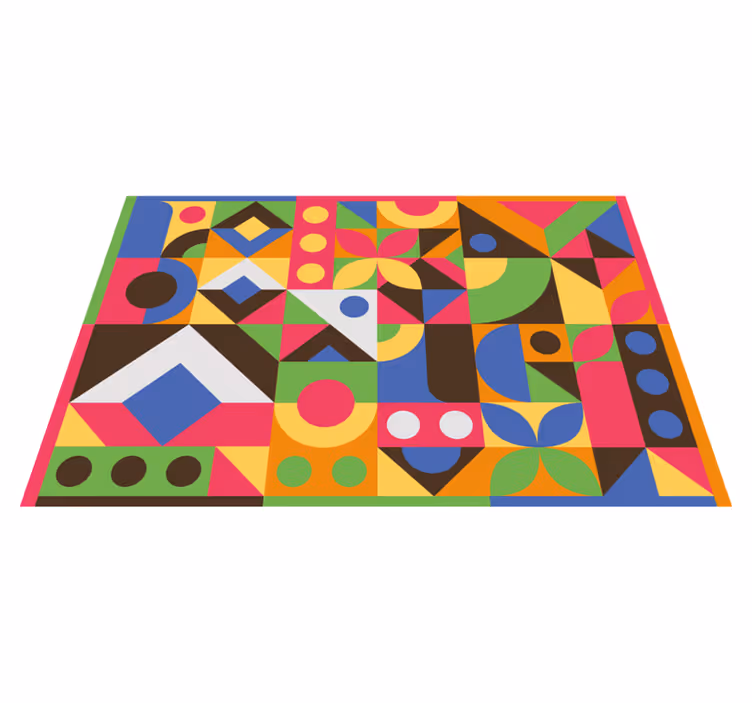 Geometriske former sprøjter geometriske vinyl tæppe - TenStickers