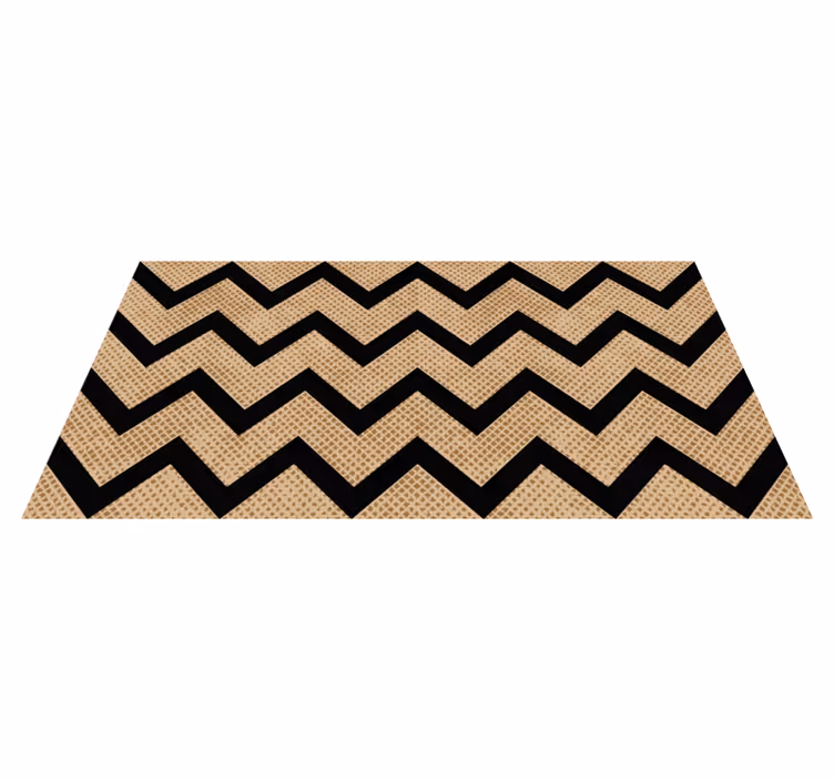 Hollywood-regency zigzag linjer striber tæppe - TenStickers