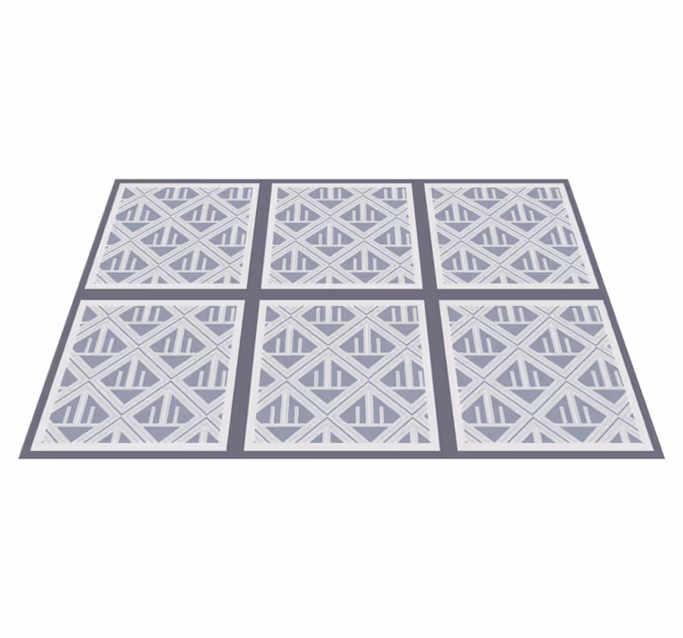 Geometrisk mønster array geometriske vinyl tæppe - TenStickers
