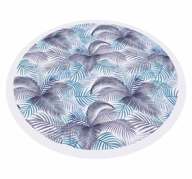 Palmeblad mønster Blomster og planter vinyltæppe - TenStickers