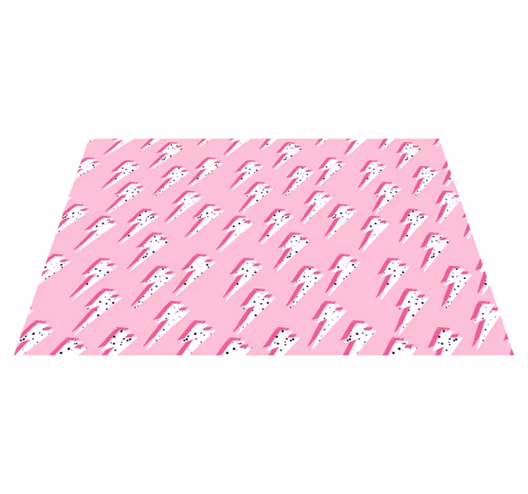 Lyserødt lynmønster vinyl tæppe - TenStickers