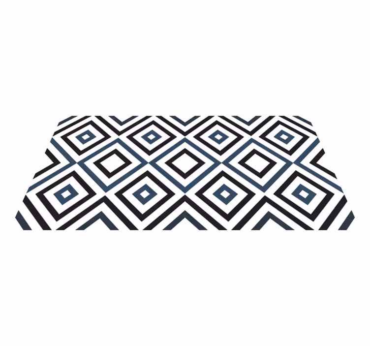 Diamant kontrast geometriske vinyl tæppe - TenStickers