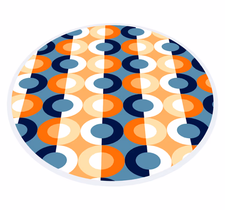 Cirkulær geometri geometriske vinyl tæppe - TenStickers