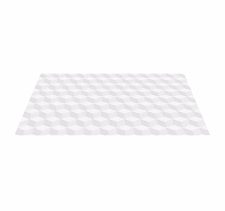 Kubisk illusion geometriske vinyl tæppe - TenStickers