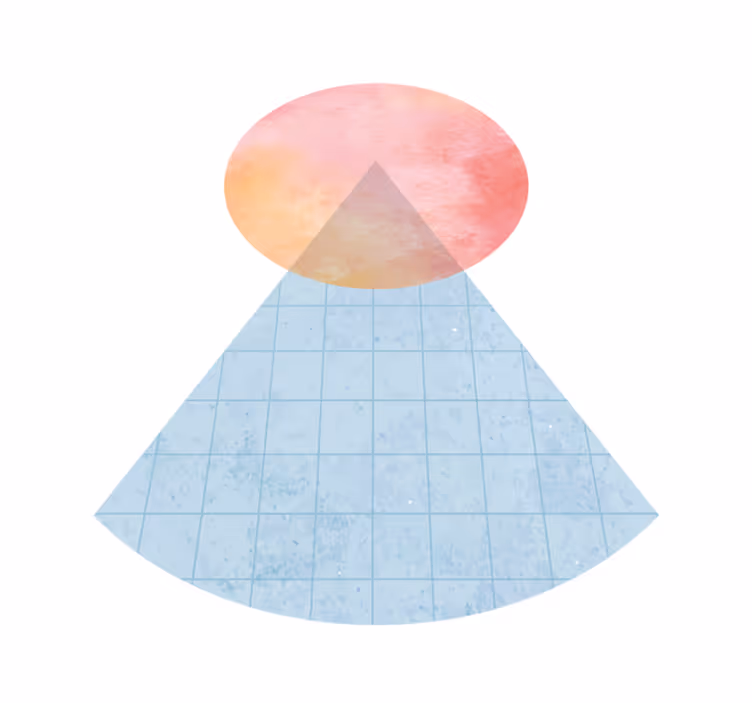 Geometrisk gradient trekant minimalistiske vinyl tæppe - TenStickers