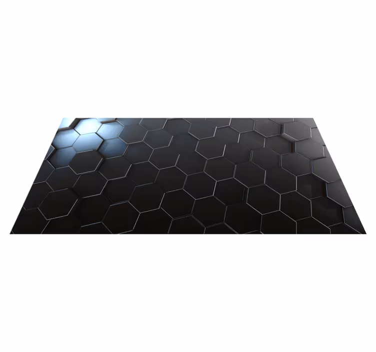 Sekskantet gradient geometriske vinyl tæppe - TenStickers