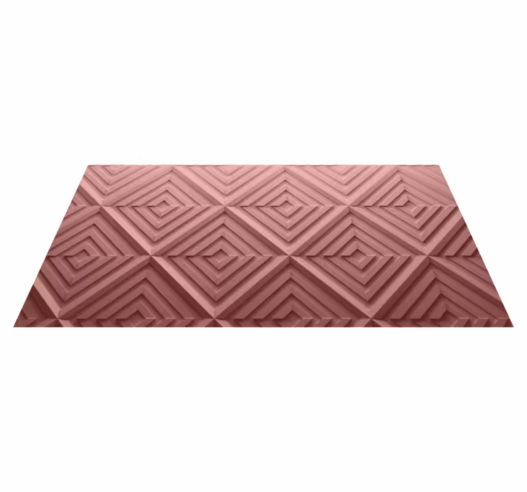 Chevron tekstureret overflade geometriske vinyl tæppe - TenStickers