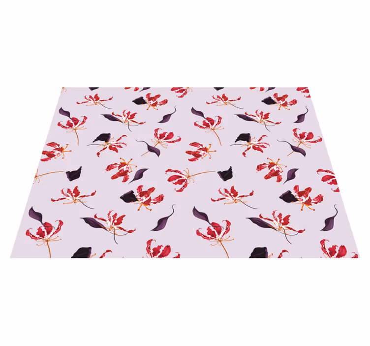Blomstermotiv elegance Blomster og planter vinyltæppe - TenStickers