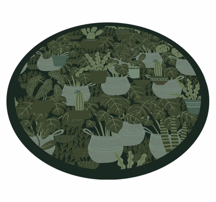 Botanisk illustration Blomster og planter vinyltæppe - TenStickers