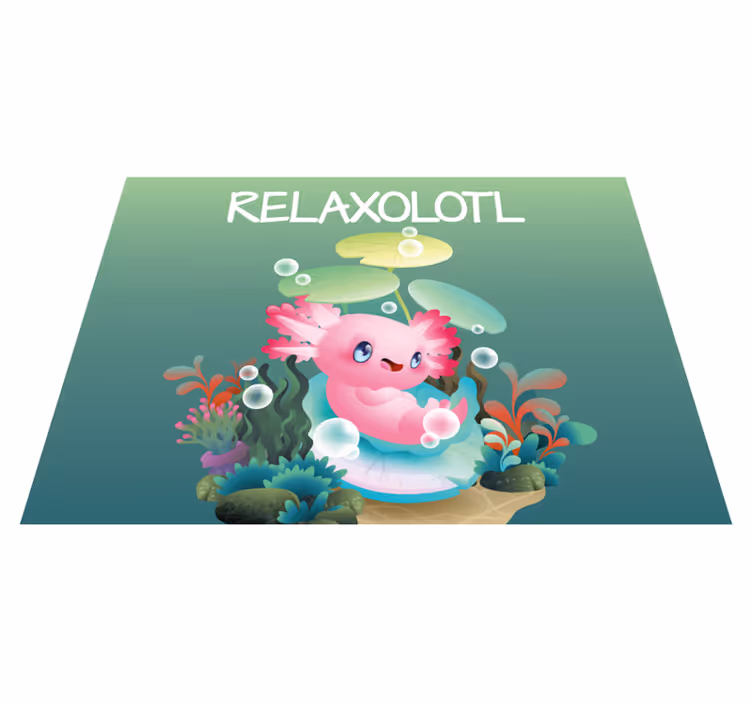 Relaxolotl-dam vinyl tæppe - TenStickers