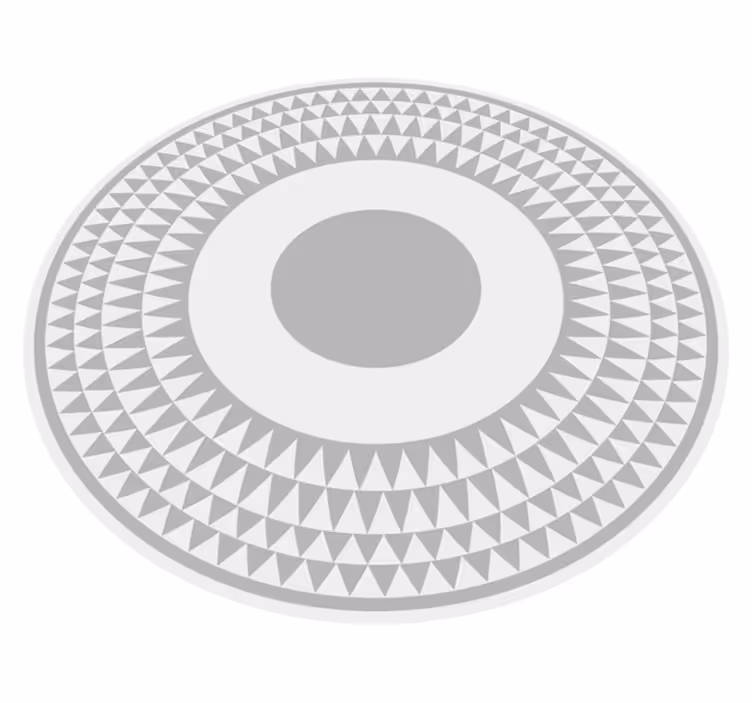 Koncentriske cirkler mønster geometriske vinyl tæppe - TenStickers