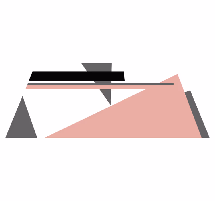 Minimalistiske vinyl tæppe med trekanter - TenStickers