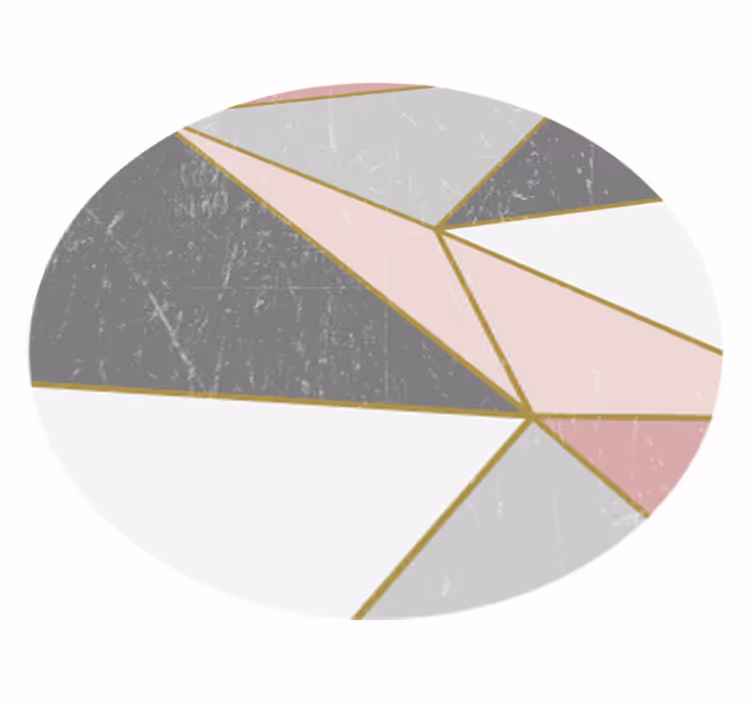 Geometriske marmorformer geometriske vinyl tæppe - TenStickers