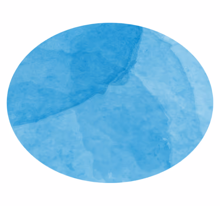 Abstrakt blå rundt design minimalistiske vinyl tæppe - TenStickers