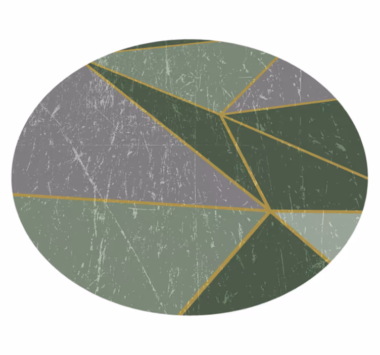 Geometrisk mønstret cirkel geometriske vinyl tæppe - TenStickers
