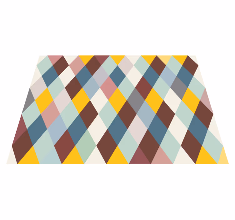 Geometrisk mønstret vinyl tæppe - TenStickers