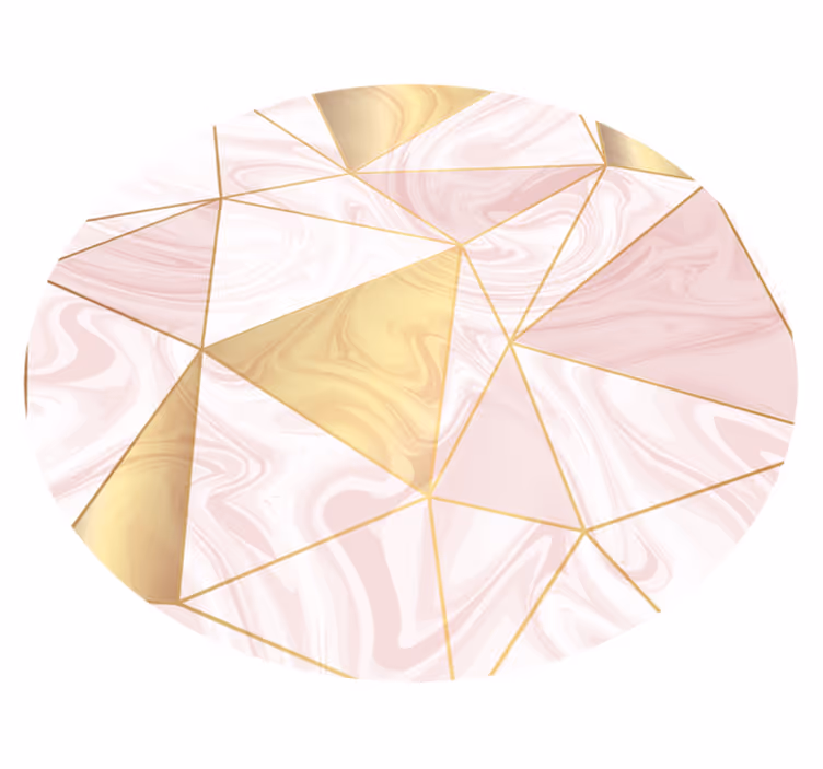 Geometrisk pastel mosaik vinyl tæppe - TenStickers
