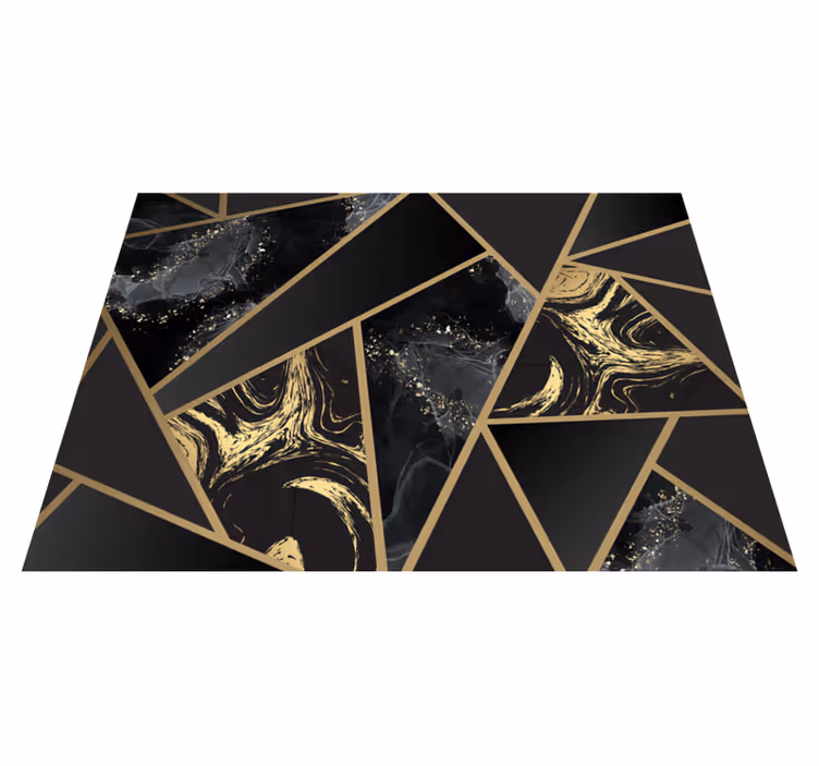 Geometrisk marmor fusion vinyl tæppe - TenStickers