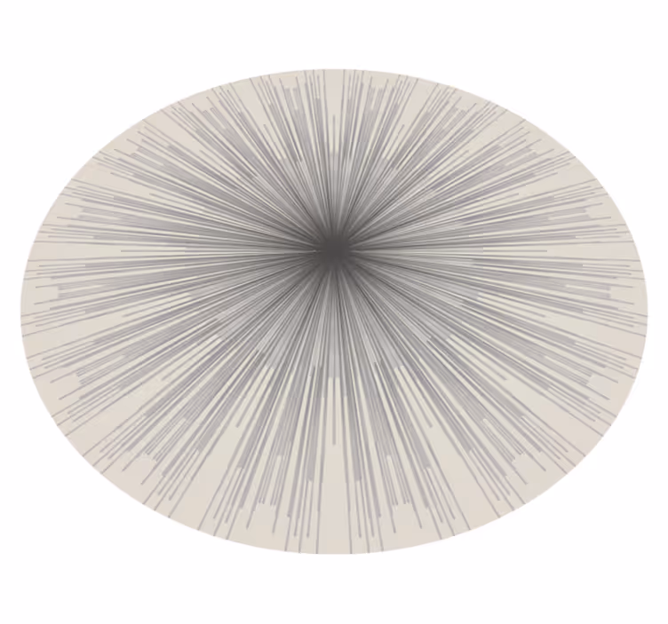 Geometrisk burst rundt design minimalistiske vinyl tæppe - TenStickers
