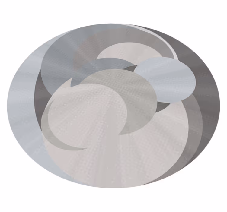 Overlappende cirkler illusion geometriske vinyl tæppe - TenStickers