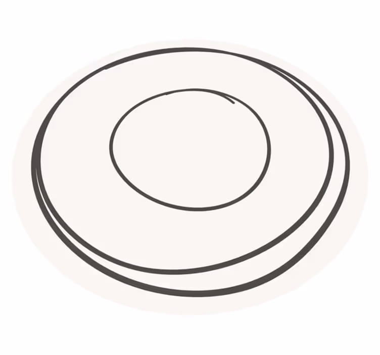 Minimalistiske vinyl tæppe rosa cirkel linjemønster - TenStickers