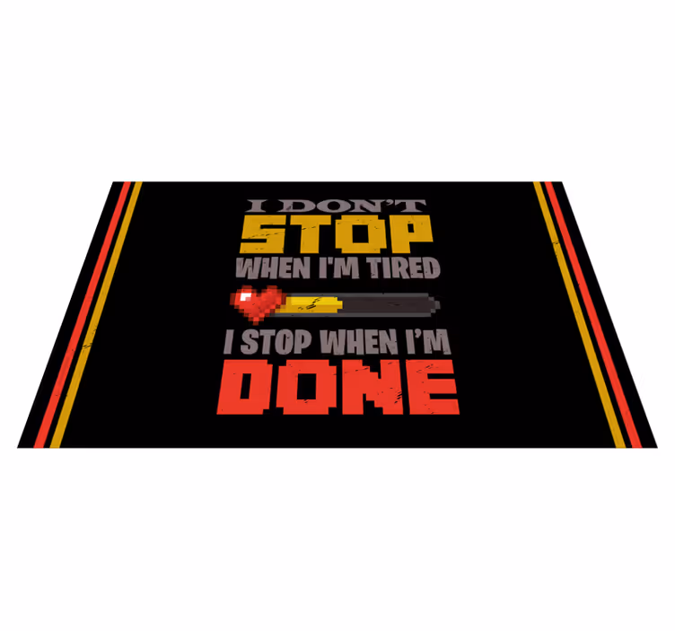 Motiverende erklæring vinyl tæppe - TenStickers