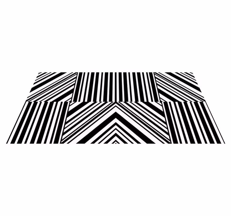 Bold Striped Pattern stribede vinyl tæppe - TenStickers