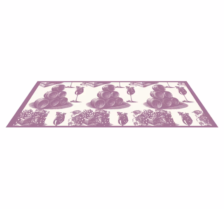 Fransk vintage mønster i violet vintage vinyltæpper - TenStickers