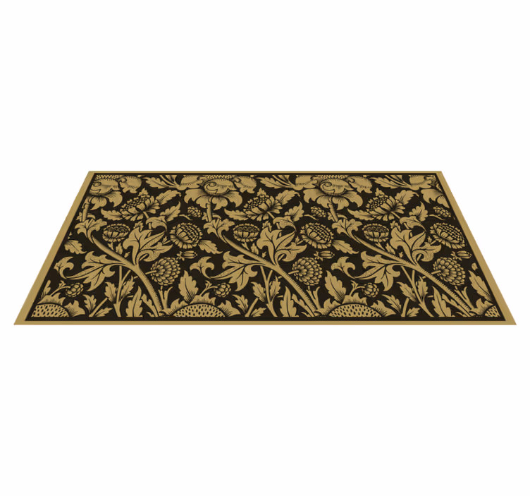Botanisk mønster accent vinyltæppe - TenStickers