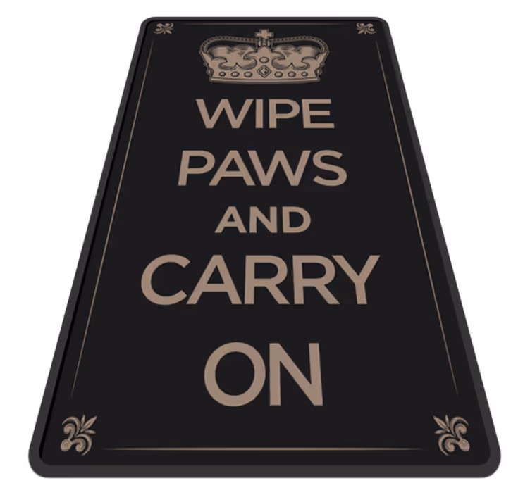 Tørre poter og fortsæt vinyltæpper med sætninger - TenStickers