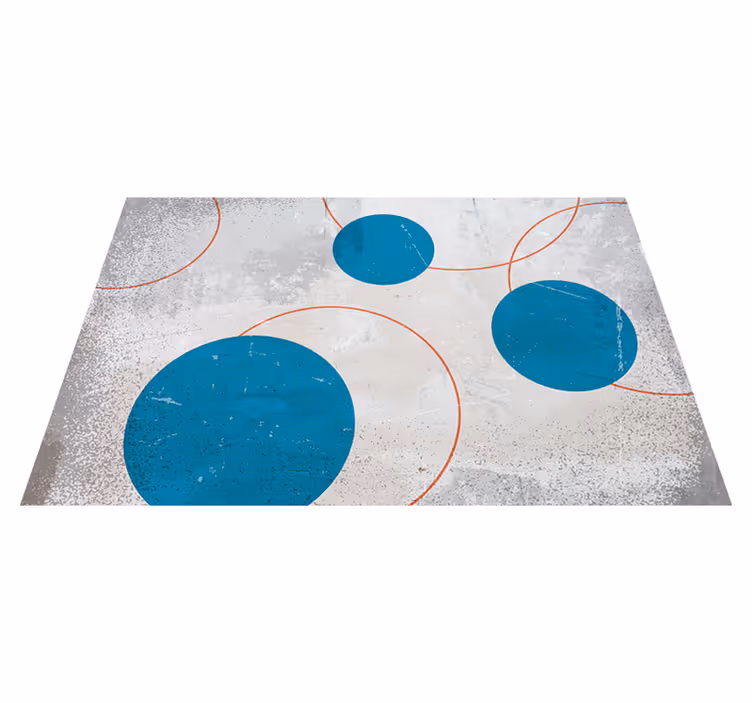 Brutalisme cirkler design vinyltæppe - TenStickers