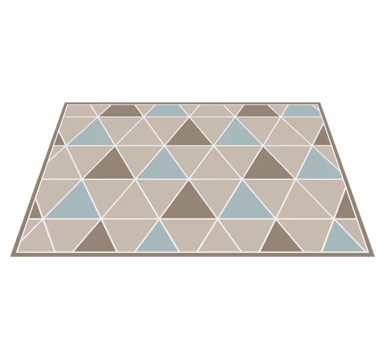 Beige farve trekant skandinaviske vinyltæpper - TenStickers