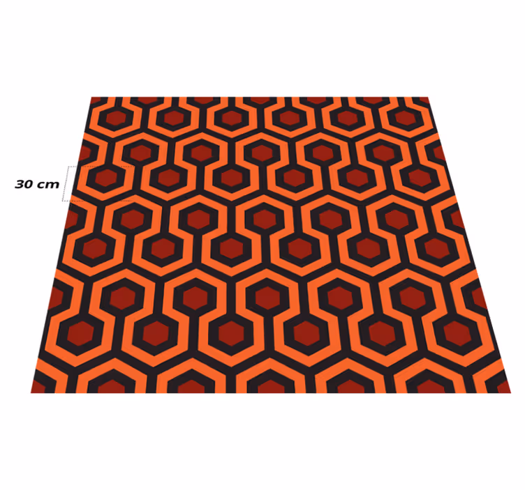 Heksagon mønster vinyl tæppe - TenStickers