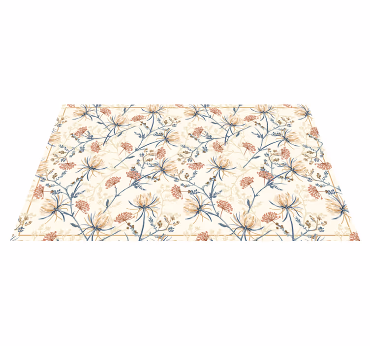 Chinoiserie blomster vinyltæppe - TenStickers
