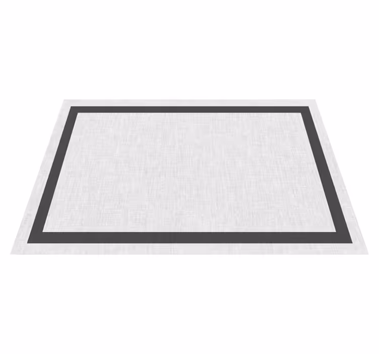 Hvid og grå teplon minimalistiske vinyl tæpper - TenStickers