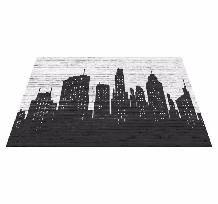Murstens skyline vinyl gulvtæpper med steneffekt - TenStickers