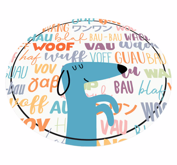 Hunden gør dyr vinyltæppe - TenStickers