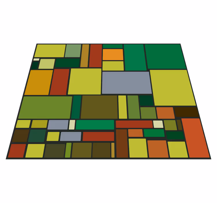 Flerfarvet retro mosaik geometriske vinylmåtter - TenStickers