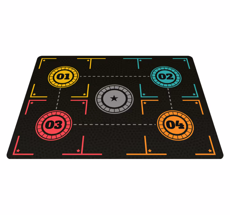 Basketball træning rektangel vinyl gulvtæpper - TenStickers