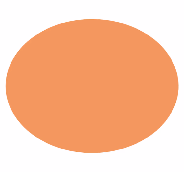 Apricot crush rundt vinyltæppe - TenStickers